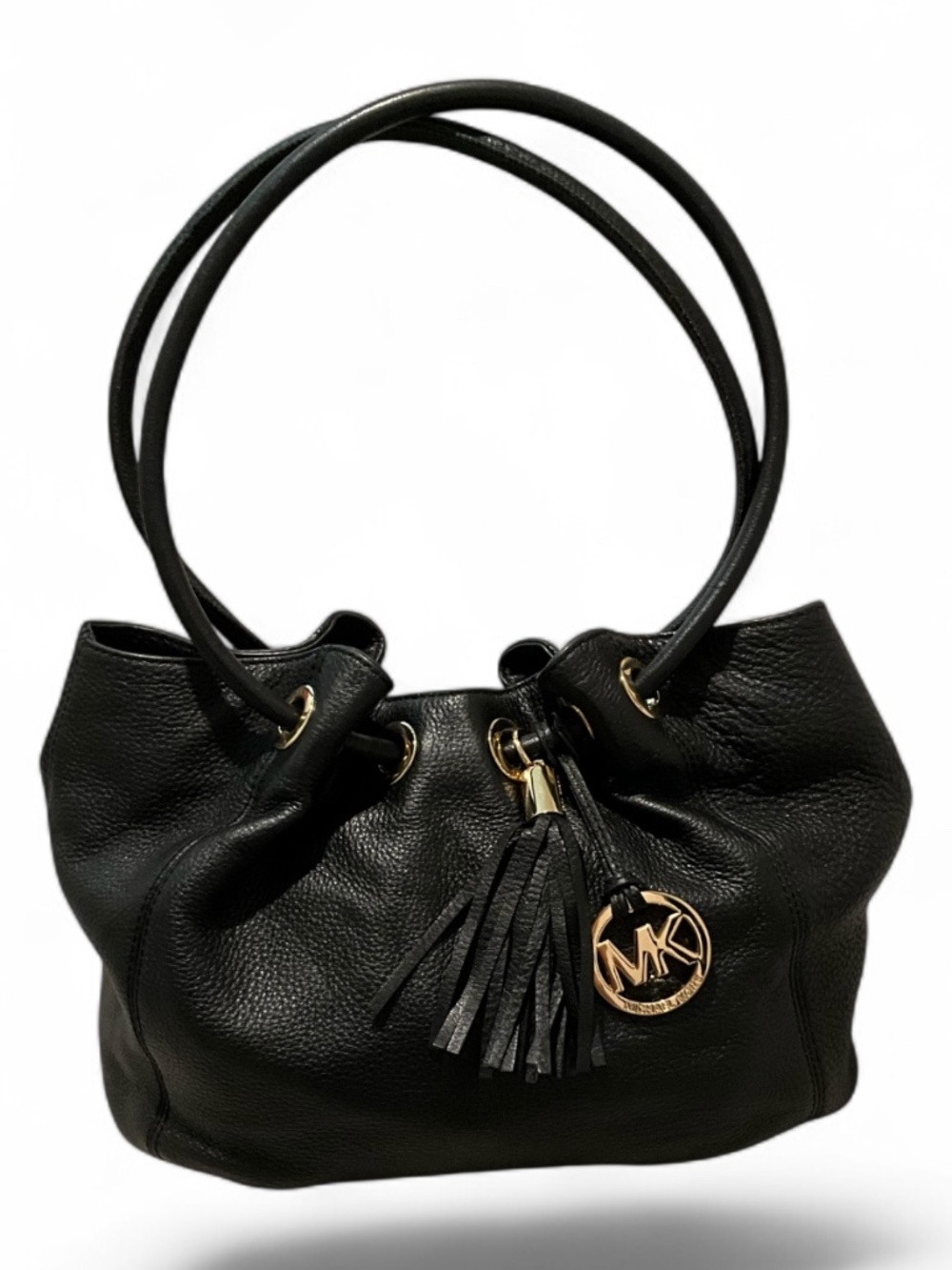 Michael Kors Black Pebbled Leather Shoulder Bag